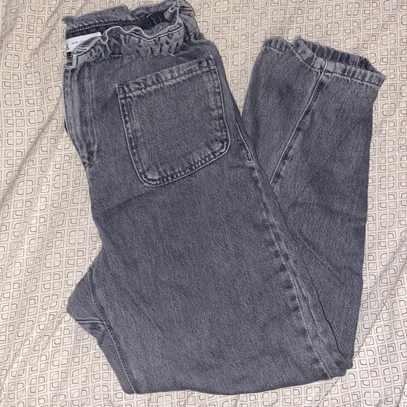 Zara Denim - ZARA grey paper bag high-rise mom jeans